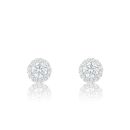 9ct Yellow Gold 1.50ct Lab Grown Diamond Stud Halo Earrings G VS