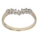 9ct Yellow Gold 0.25ct Brilliant Cut Diamond Wishbone Ring