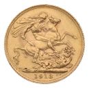 1913 George V Large Head UK Full Sovereign Coin