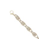 9ct Yellow Gold Cubic Zirconia Tulip Bracelet 8.5"