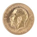 1915 George V Large Head UK Half Sovereign Coin