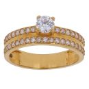 22ct Yellow Gold Cubic Zirconia Fancy Ring