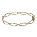 9ct Yellow Gold Crossover Hinged Bangle