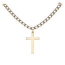 9ct Yellow Gold Cross Pendant and Chain 22"