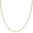 9ct Yellow and White Gold Figaro Chain 20"