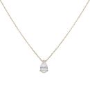 9ct Yellow Gold 1.00ct Pear Cut Lab Grown Diamond Solitaire Pendant and Chain 18"