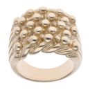 9ct Yellow Gold Five Row Keeper Ring