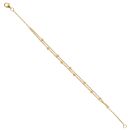 22ct Yellow Gold Duo Strand Bead Bracelet 7"