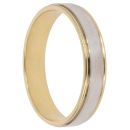18ct Yellow And White Gold Wedding Band 4.9mm