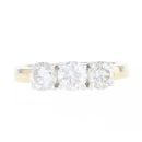 18ct Yellow Gold 1.71ct Diamond Trilogy Ring