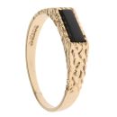 9ct Yellow Gold Patterned Onyx Signet Ring
