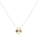 18ct Yellow Gold Fancy Clover Pendant and Chain 18"