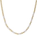 18ct Yellow and White Gold 0.90ct Brilliant Cut Diamond Necklace 20"