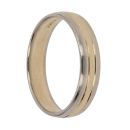 9ct Yellow and White Gold 4.9mm Wedding Band