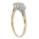 18ct Yellow Gold 1.00ct Brilliant Cut Diamond Trilogy Ring
