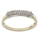 9ct Yellow Gold 0.25ct Brilliant Cut Diamond Half Eternity Ring