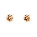 9ct Yellow Gold Champagne Cubic Zirconia Stud Earrings 5mm