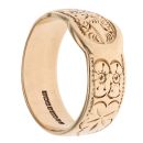 9ct Yellow Gold Floral Buckle Ring