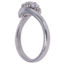 18ct White Gold 0.65ct Round Brilliant Cut Diamond Trilogy Ring