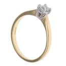 18ct Yellow Gold 0.25ct Criss Cut Diamond Solitaire Ring