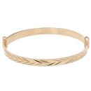 9ct Yellow Gold Patterned Expanding Bangle