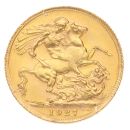 1927 George V Large Head South Africa Full Sovereign Coin