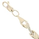 14ct Yellow and White Gold Twist Bracelet 6.5"