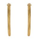 22ct Yellow Gold Dot Grain Hoop Earrings