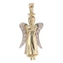 9ct Yellow Gold Cubic Zirconia Angel Pendant