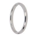 18ct White Gold Wedding Band 2mm