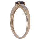 9ct Yellow Gold 0.05ct Diamond and Sapphire Single Stone Ring