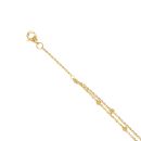 22ct Yellow Gold Duo Strand Bead Bracelet 7"