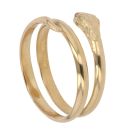 18ct Yellow Gold Ruby Eyes Snake Ring