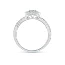 9ct White Gold 1.00ct Lab Grown Diamond Solitaire Halo Ring G VS