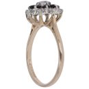 9ct Yellow Gold Sapphire And Cubic Zirconia Cluster Ring