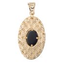 14ct Yellow Gold Our Lady Oval Pendant