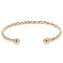 9ct Yellow Gold Patterned Torque Bangle