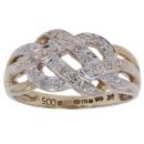 9ct Yellow Gold 0.05ct Diamond Celtic Ring