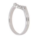 9ct White Gold 0.15ct Brilliant Cut Diamond Wishbone Ring