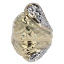 14ct Yellow And White Gold Swirl Fancy Ring