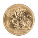 1926 George V Large Head South Africa Half Sovereign Coin