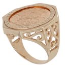 9ct Yellow Gold 2016 Elizabeth II Full Sovereign Coin Ring