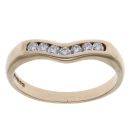 9ct Yellow Gold 0.25ct Brilliant Cut Diamond Wishbone Ring