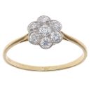18ct Yellow Gold 0.50ct Brilliant Cut Diamond Cluster Ring