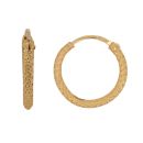 22ct Yellow Gold Textured Hoop Earrings