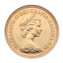 1982 Elizabeth II Decimal Portrait UK Half Sovereign Coin