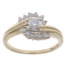 9ct Yellow Gold Cubic Zirconia Fancy Twist Ring