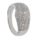 18ct White Gold Diamond Pave Set Ring by Anya Belle