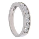 Platinum 1.00ct Brilliant Cut Diamond Half Eternity Ring