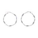 Silver Moondust Hoop Earrings by Icesia